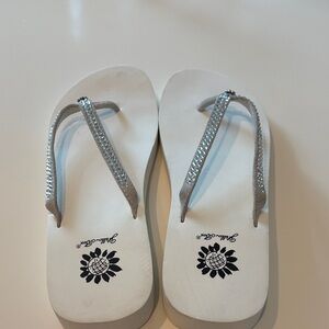 Yellow Box Silver Sandals